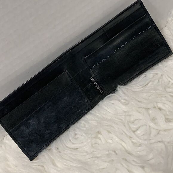 ALCHEMY Goods Recycled Bicycle iInner Tubes Franklin Wallet Black/Orange Men’s - Picture 3 of 9